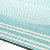 Nabil Aqua Outdoor Area Rug - Clearance - Ornate Home