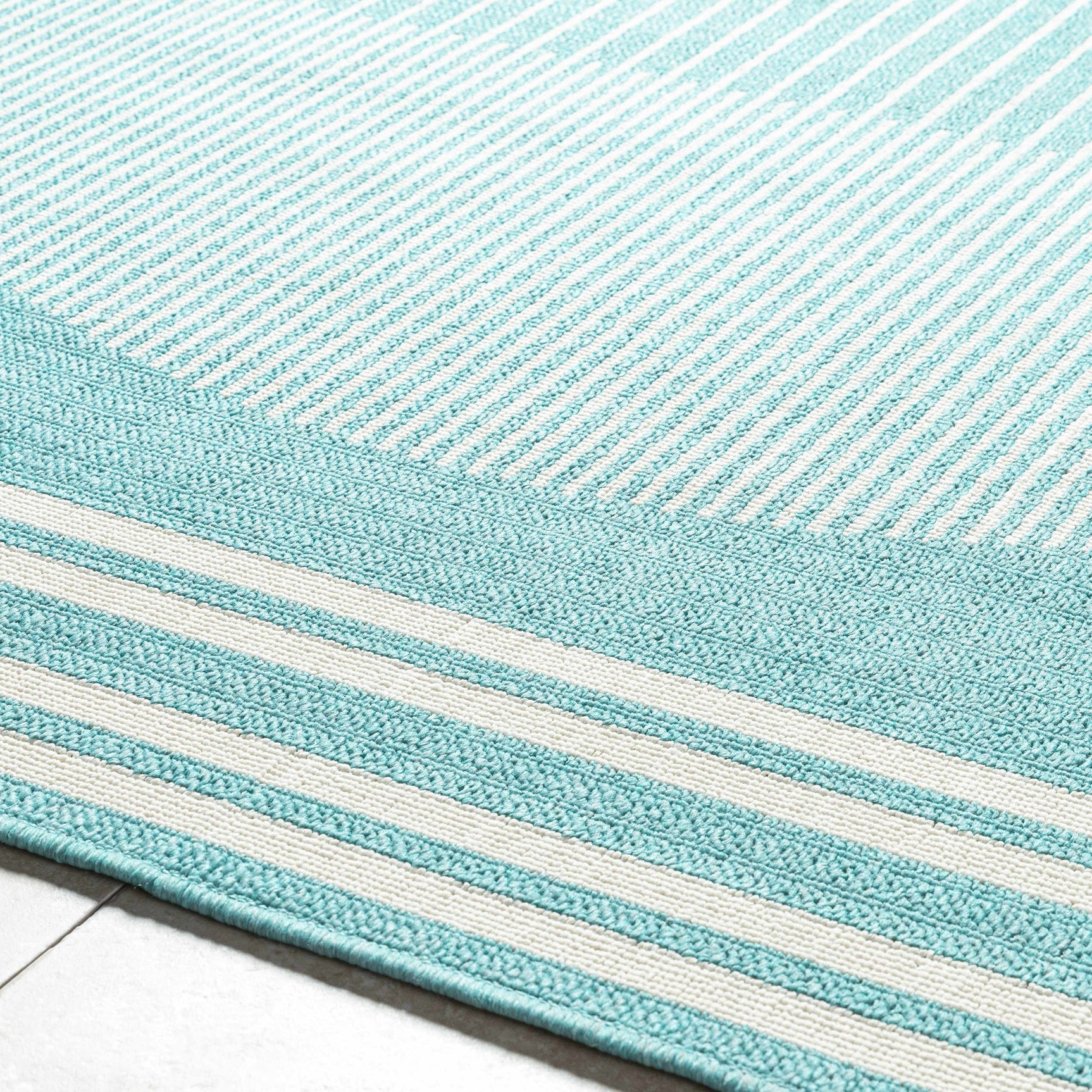 Nabil Aqua Outdoor Area Rug - Clearance - Ornate Home