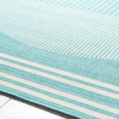 Nabil Aqua Outdoor Area Rug - Clearance - Ornate Home