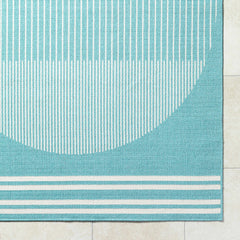 Nabil Aqua Outdoor Area Rug - Clearance - Ornate Home