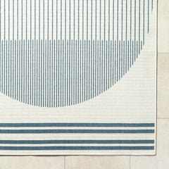 Nabil Midnight Blue Outdoor Area Rug - Clearance - Ornate Home