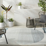 Nabil Slate Blue Outdoor Area Rug - Clearance - Ornate Home