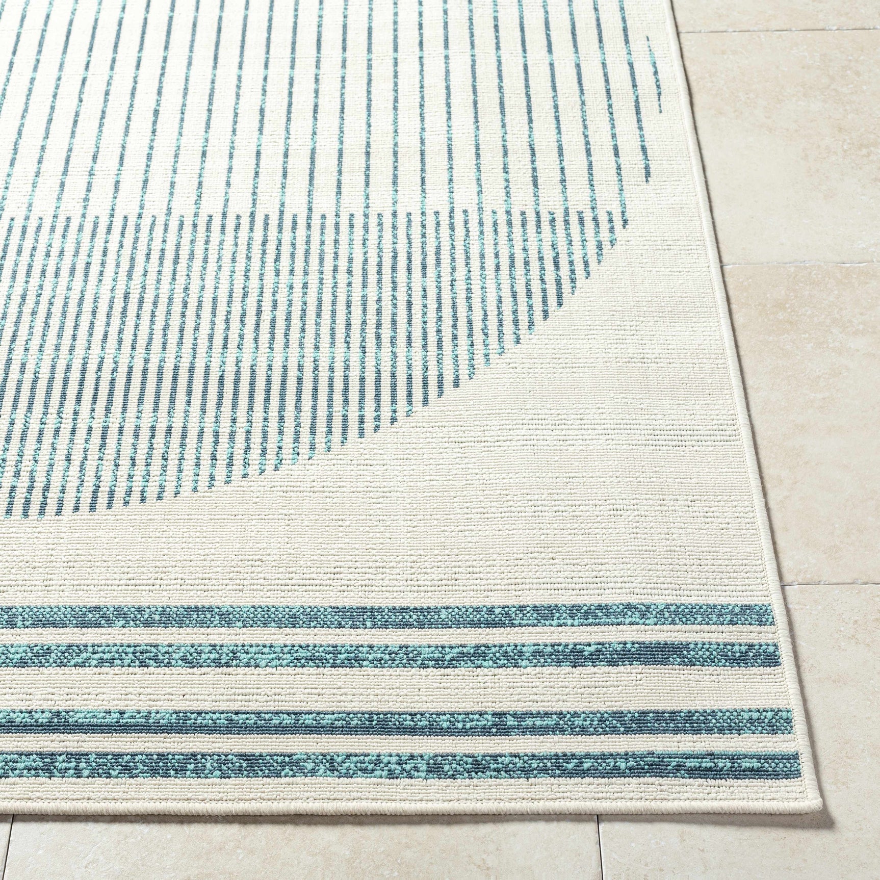 Nabil Slate Blue Outdoor Area Rug - Clearance - Ornate Home