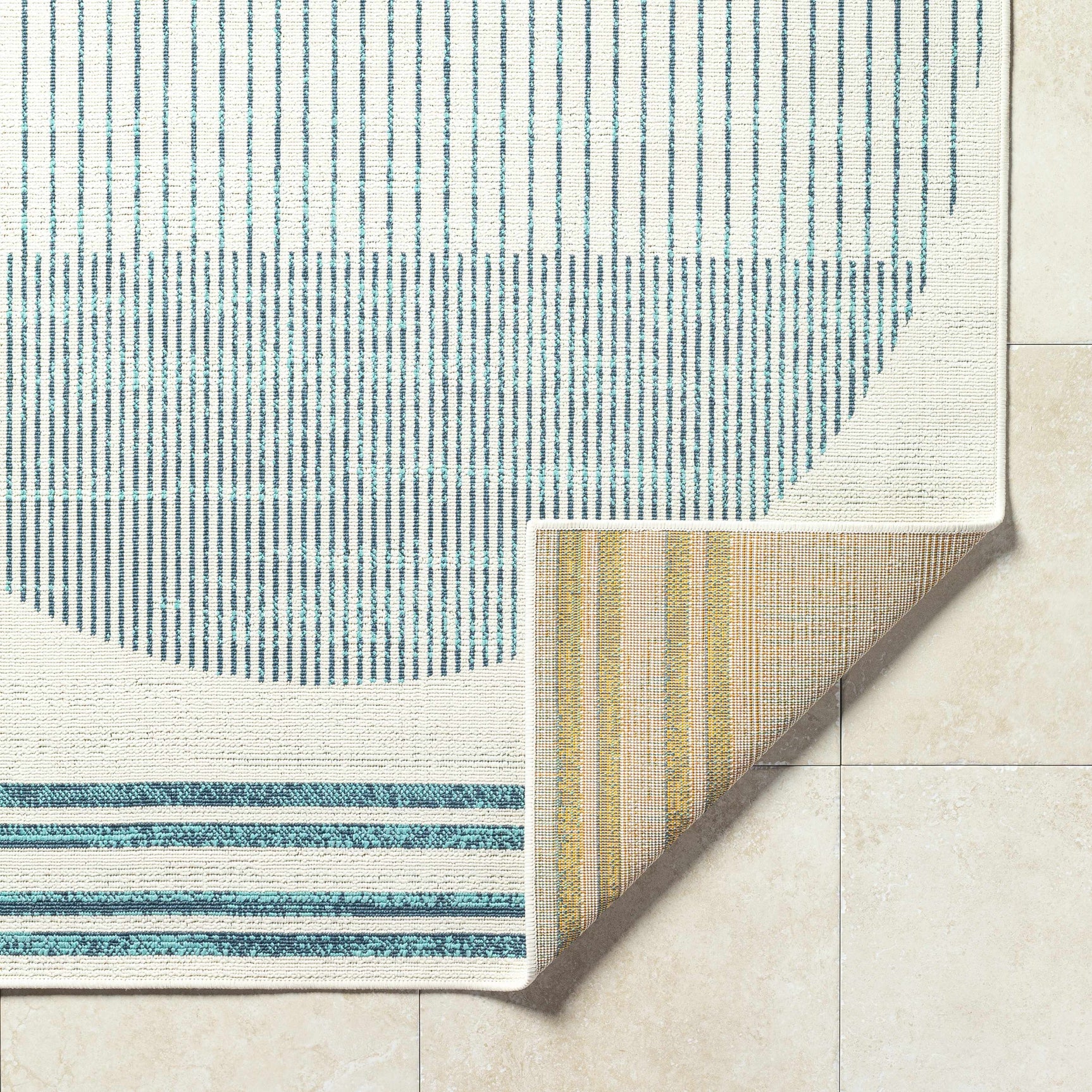 Nabil Slate Blue Outdoor Area Rug - Clearance - Ornate Home
