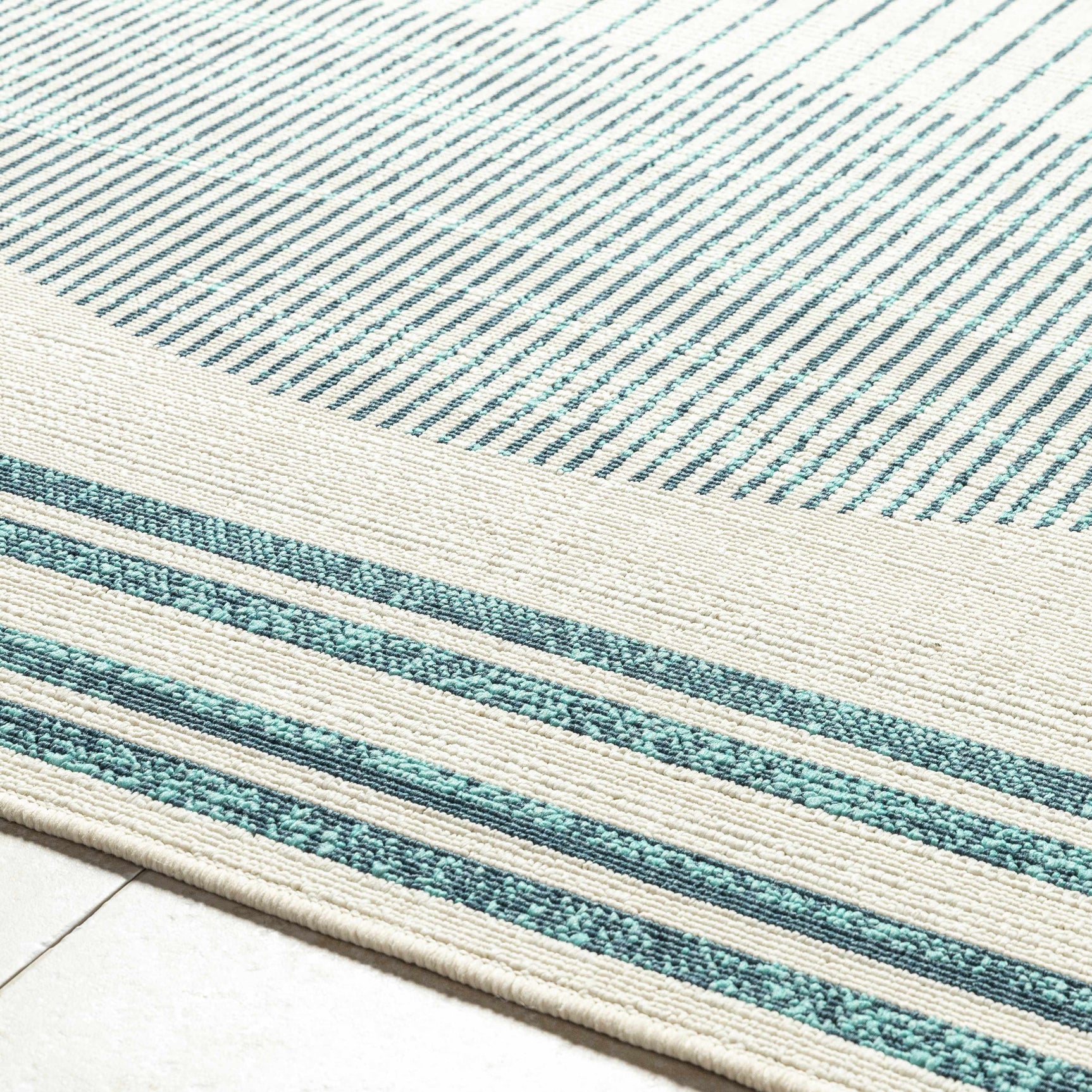 Nabil Slate Blue Outdoor Area Rug - Clearance - Ornate Home