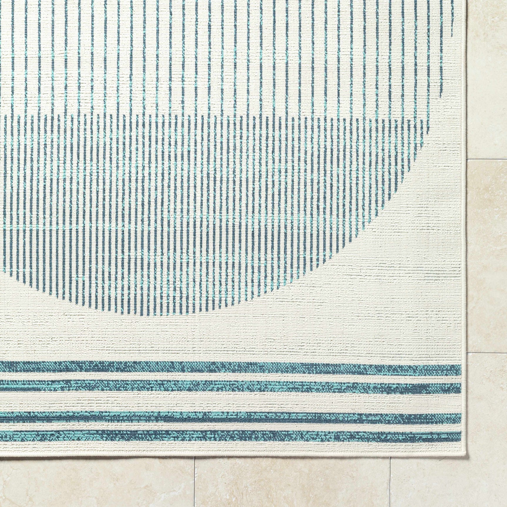 Nabil Slate Blue Outdoor Area Rug - Clearance - Ornate Home