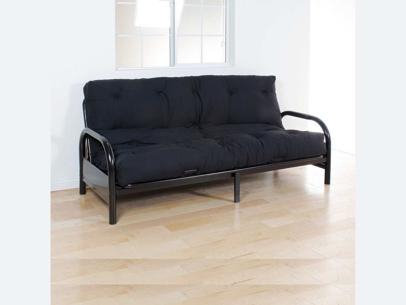 Nabila Black Full Futon Mattress, 8"H - Ornate Home