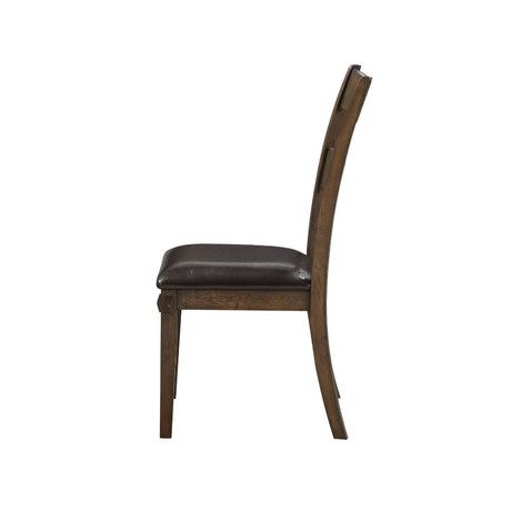 Nabirye PU & Dark Oak Side Chair - Ornate Home