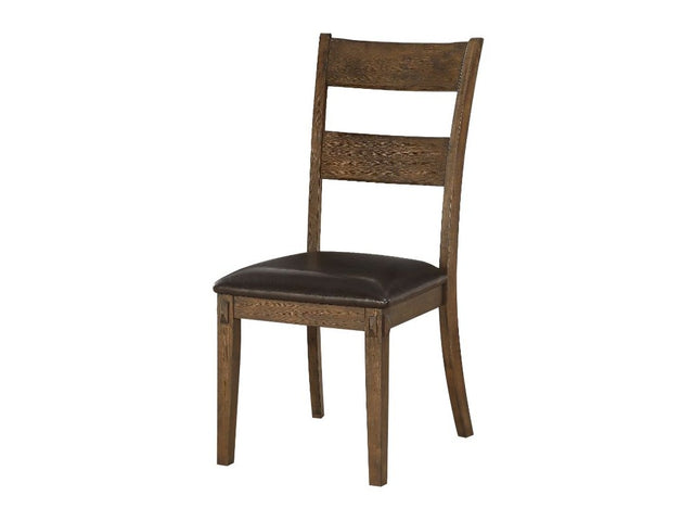 Nabirye PU & Dark Oak Side Chair - Ornate Home