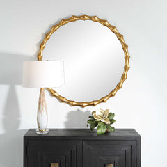 Nacala Gold Round Mirror - Ornate Home