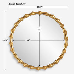 Nacala Gold Round Mirror - Ornate Home