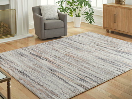 Nace Gray/Brown/White Memory Foam Large Rug - Ornate Home