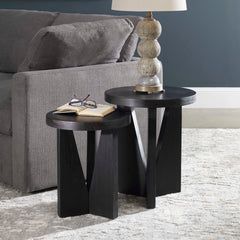 Nadette Dark Espresso Nesting Tables (Set of 2) - Ornate Home