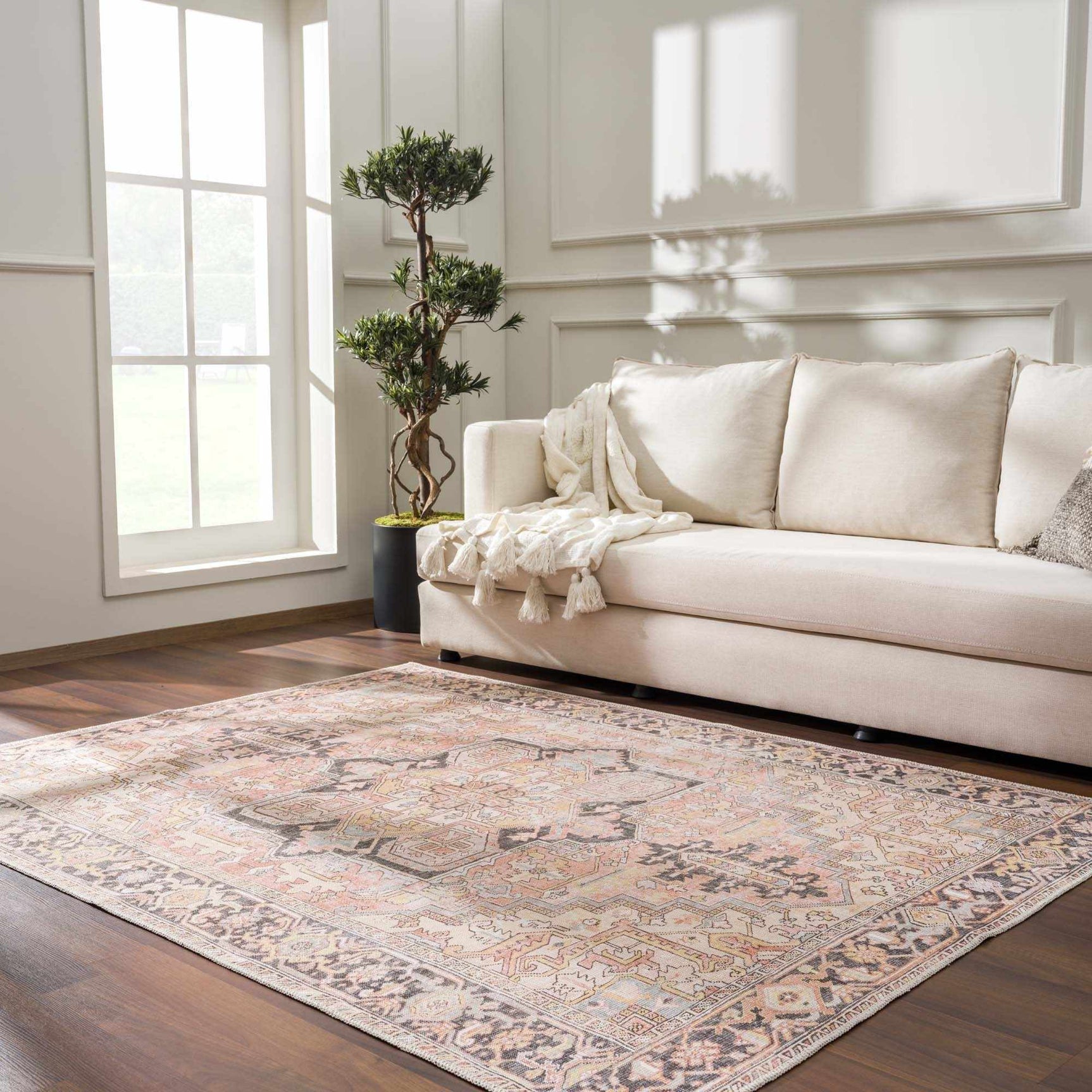 Nadia Dust Pink Area Rug - Clearance - Ornate Home