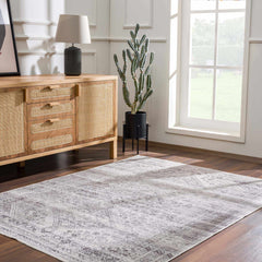 Nadie Blue Gray Medallion Area Rug - Clearance - Ornate Home