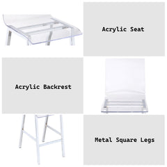 Nadie Counter Height Chair in Chrome (Set of 2) - Ornate Home