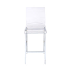 Nadie Counter Height Chair in Chrome (Set of 2) - Ornate Home