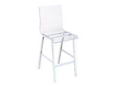 Nadie Counter Height Chair in Chrome (Set of 2) - Ornate Home