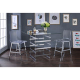 Nadie Square Counter Height Table in Chrome 72590 - Ornate Home