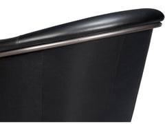 Nagel Black Distilled Leather Chair - Ornate Home