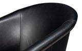 Nagel Black Distilled Leather Chair - Ornate Home