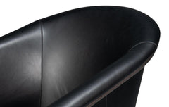Nagel Black Distilled Leather Chair - Ornate Home