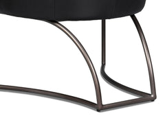 Nagel Black Distilled Leather Chair - Ornate Home