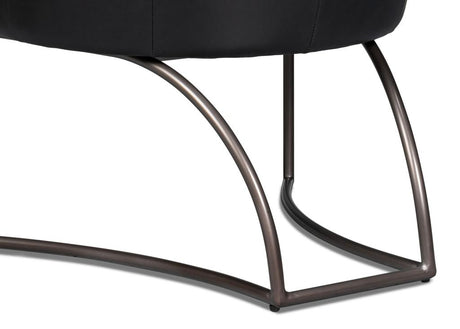Nagel Black Distilled Leather Chair - Ornate Home