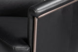 Nagel Black Distilled Leather Chair - Ornate Home