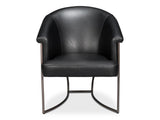 Nagel Black Distilled Leather Chair - Ornate Home