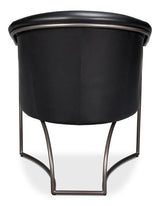 Nagel Black Distilled Leather Chair - Ornate Home