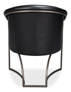 Nagel Black Distilled Leather Chair - Ornate Home