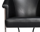 Nagel Black Distilled Leather Chair - Ornate Home