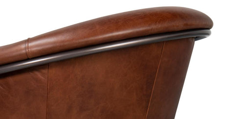 Nagel Brown Distilled Leather Chair - Ornate Home