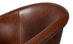 Nagel Brown Distilled Leather Chair - Ornate Home