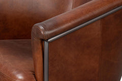 Nagel Brown Distilled Leather Chair - Ornate Home