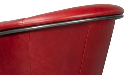 Nagel Red Distilled Leather Chair - Ornate Home