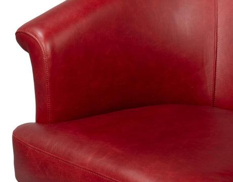 Nagel Red Distilled Leather Chair - Ornate Home