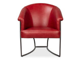 Nagel Red Distilled Leather Chair - Ornate Home