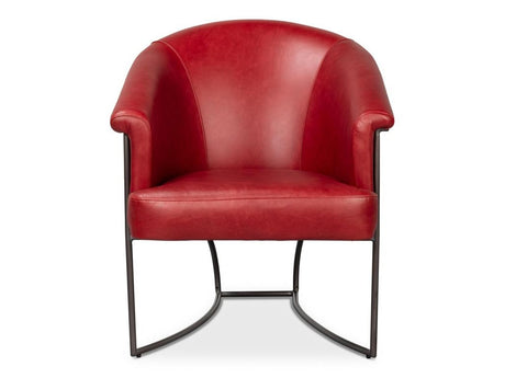 Nagel Red Distilled Leather Chair - Ornate Home