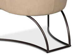 Nagel White Distilled Leather Chair - Ornate Home