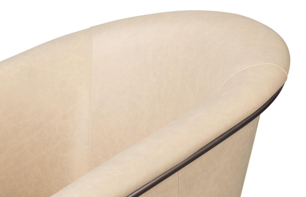 Nagel White Distilled Leather Chair - Ornate Home