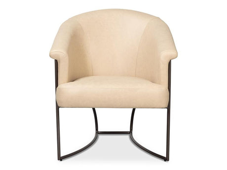 Nagel White Distilled Leather Chair - Ornate Home