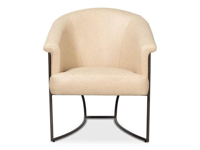 Nagel White Distilled Leather Chair - Ornate Home