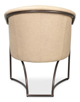 Nagel White Distilled Leather Chair - Ornate Home