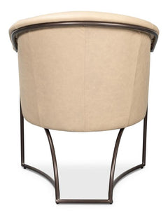 Nagel White Distilled Leather Chair - Ornate Home