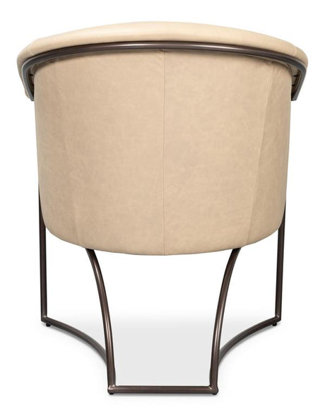 Nagel White Distilled Leather Chair - Ornate Home