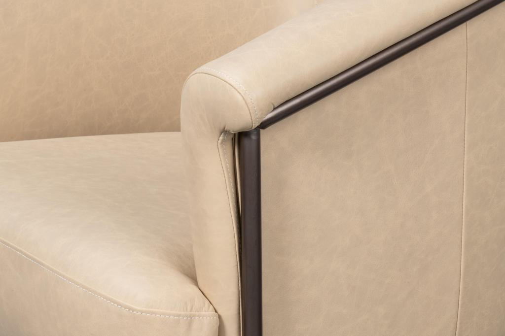 Nagel White Distilled Leather Chair - Ornate Home