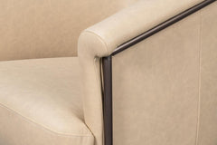 Nagel White Distilled Leather Chair - Ornate Home