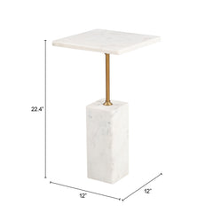 Naht White Side Table - Ornate Home